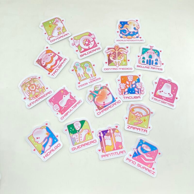 Sticker estaciones del metro
